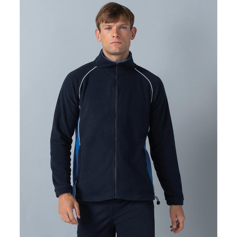Piped microfleece jacket - Navy/Royal/White S